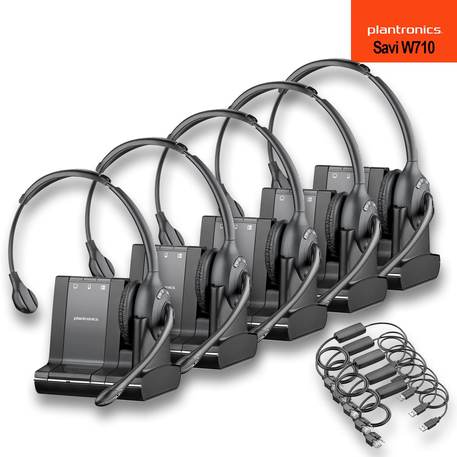 Plantronics Savi W710 Multi Device Wireless Headset System + APU72