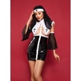 thumbnail image 2 of Lencería sexy de anime, disfraz de monja y bruja, conjunto de uniforme japonés kawaii, vestido de charol con pecho abierto, disfraz para fiesta en discoteca, 2 of 5