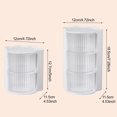 thumbnail image 5 of Sylvtty Makeup Brush Holder with Lid Clear Rotating Cosmetic Tool Organizer for Vanity Bathroom Countertop Sliding Door Makeup Accessory Organizer, 5 of 7