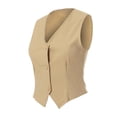 thumbnail image 3 of Made by Olivia Women's Button Front Stretch Cropped Tuxedo Suit Vest, 3 of 7