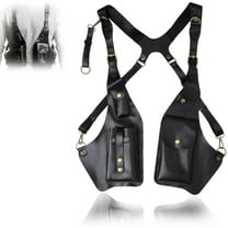 Premium Leather Adjustable Underarm Shoulder Bag for Men, Double Shoulder Armpit Bag, Anti-Theft Hidden Storage