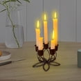 thumbnail image 4 of Elegante candelero de adorno romántico, soporte , de , artesanías, candebro de hierro para de boda, café, boda, dormitorio, negras Sunnimix Portavelas retro, 4 of 8