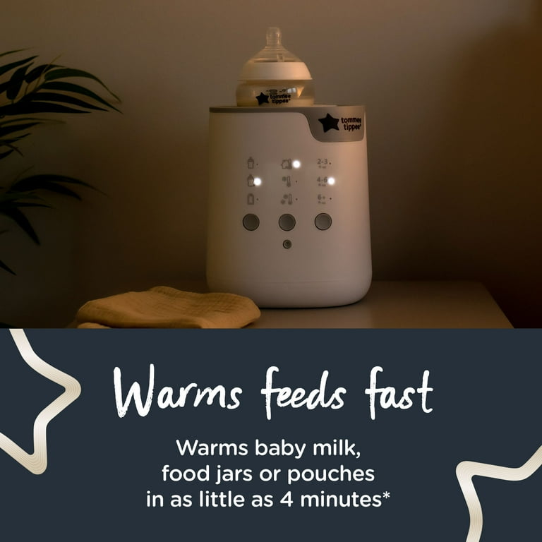 Tommee Tippee All-in-One Advanced Electric Bottle and Food Pouch Warmer   Warms Baby Milk to Body Temperature in Minutes, Automatic Timer 