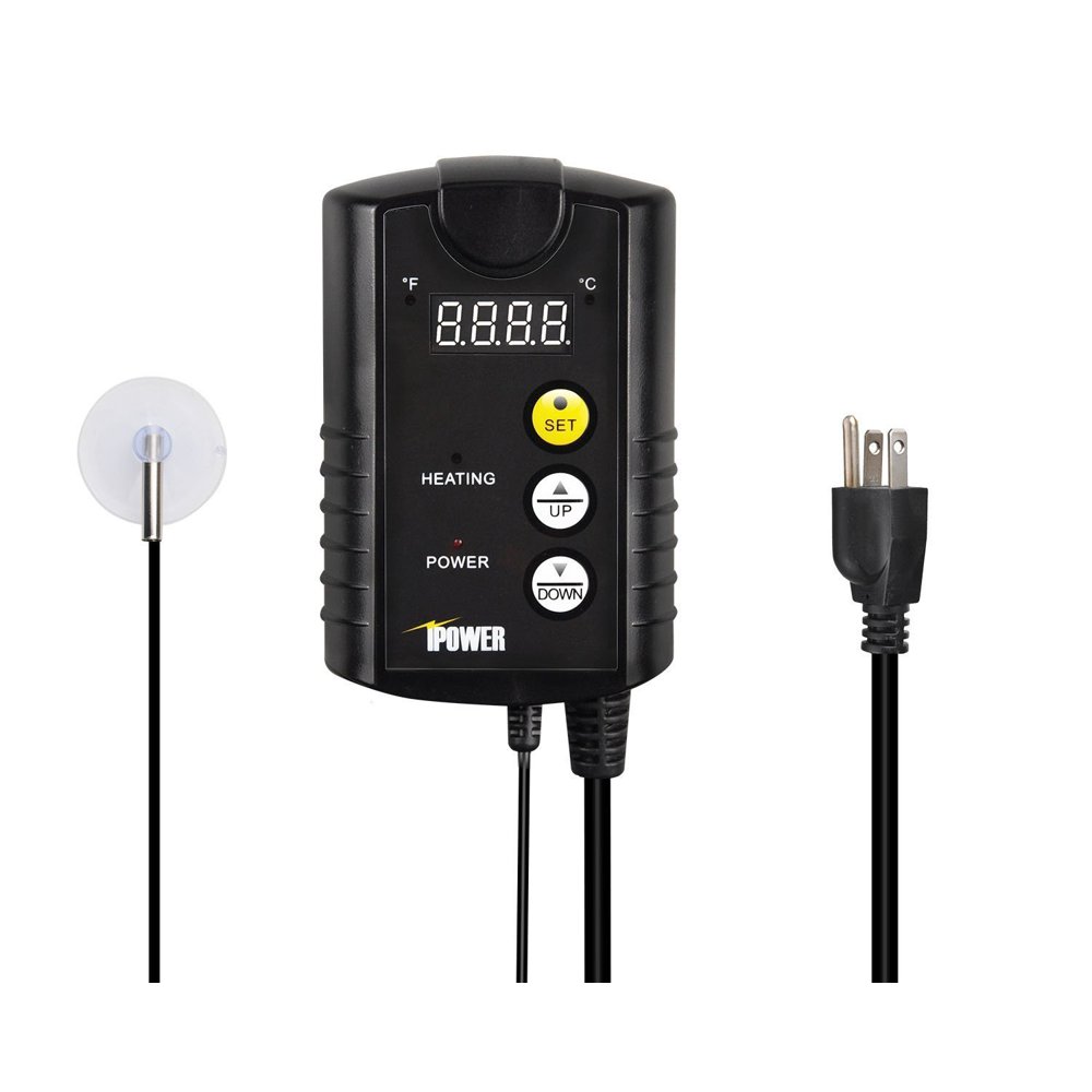 iPower 2-Pack 40-108°F Digital Heat Mat Thermostat ...