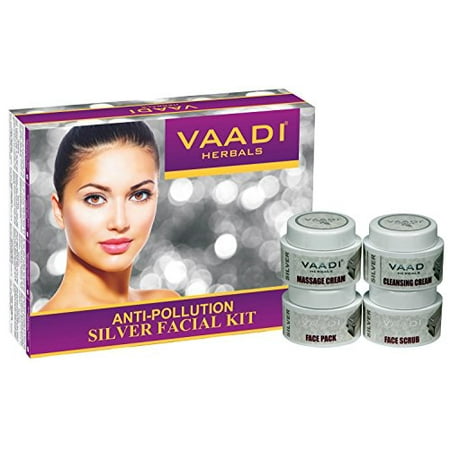 Vaadi Herbals Silver Facial Kit, Pure Silver Dust, Rosemary and Lavender Oil, Sandalwood Paste, (Best Sandalwood Oil In India)