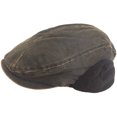 thumbnail image 4 of Weathered Cotton Ivy Scally Cap with Ear Flaps Winter Driving Hat (Brown, Medium), 4 of 6