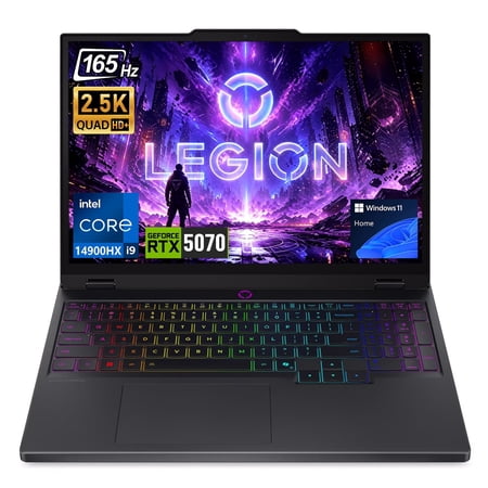 Lenovo Legion 5 RTX 5070 Gaming Laptop, 15.1"QHD+WQXGA 165Hz, Intel Core i9-14900HX, 16GB DDR5, 1TB SSD, Win 11 Home