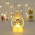 thumbnail image 2 of Navidad llevó la luz de la linterna con pilas árbol de Navidad decoración de Papá Noel, una linterna blanca del muñeco de nieve, 2 of 5