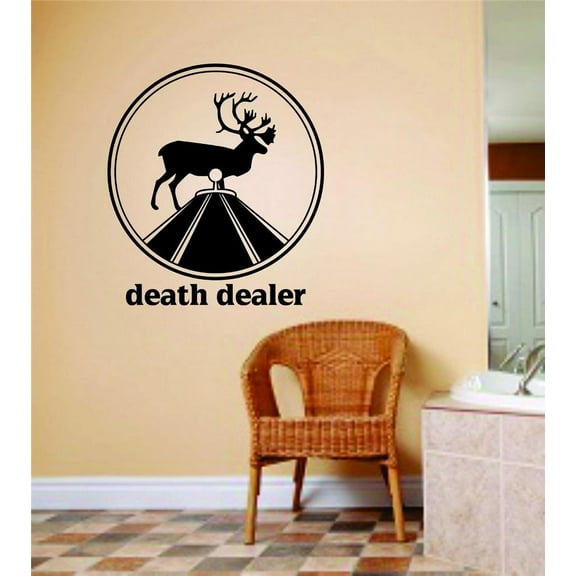 Custom Decals Death Dealer Animal Hunting Hunter Man Gun Boys Kids Bed Room Sports Hobby 14 X 14"