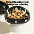 thumbnail image 4 of Nebwoak Ceramic Elevated Pet Food Bowl with Non-Slip Base, Wide Mouth & Tilted Neck Support, Cute Mushroom Design Black Bowl for Dogs Cats, 4 of 6