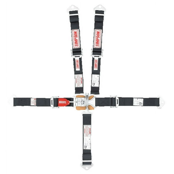 Simpson Racing 29025BK Quarter Midget 5-Point Harness Pull-Down Wrap-Around - Black