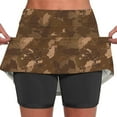thumbnail image 2 of BiZtdJrK Tennis Sport Skort for Women Camo Print High Waist Athletic Skirt Gym Workout Skorts on sale clearance items Coffee XXL, 2 of 8