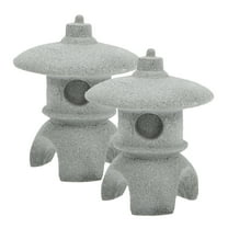 MLINS  2 Pcs Zen Garden Decor Outdoor Gardening Stone Pavilion