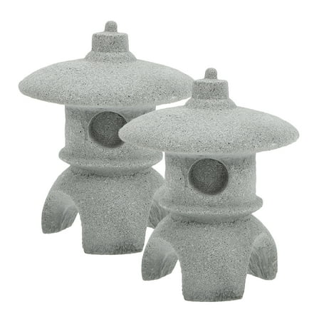 MLINS  2 Pcs Zen Garden Decor Outdoor Gardening Stone Pavilion