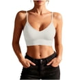 thumbnail image 4 of SOOMLON Womens Sports Bras Adjustable Thin Strap Bralettes Knit Ribbed Workout Bras Comfortable Running Yoga Gym Bras, 4 of 6