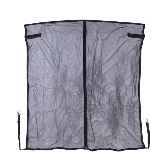 AVPAVP Car Tailgate Mesh Screen, 58.27 x 56.69 in Magnetic SUV and MPV Rear Hatch Net Cover, Breathable Black Mesh with Dual Zippers and Hook Straps for Camping