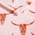 thumbnail image 6 of Wrangler - Blanket, Ultra Soft Plush Fleece Bedding, Yellowstone Inspired, Luxuriously Soft Bedding for Bed or Couch (Steer Head Peach, King), 6 of 7