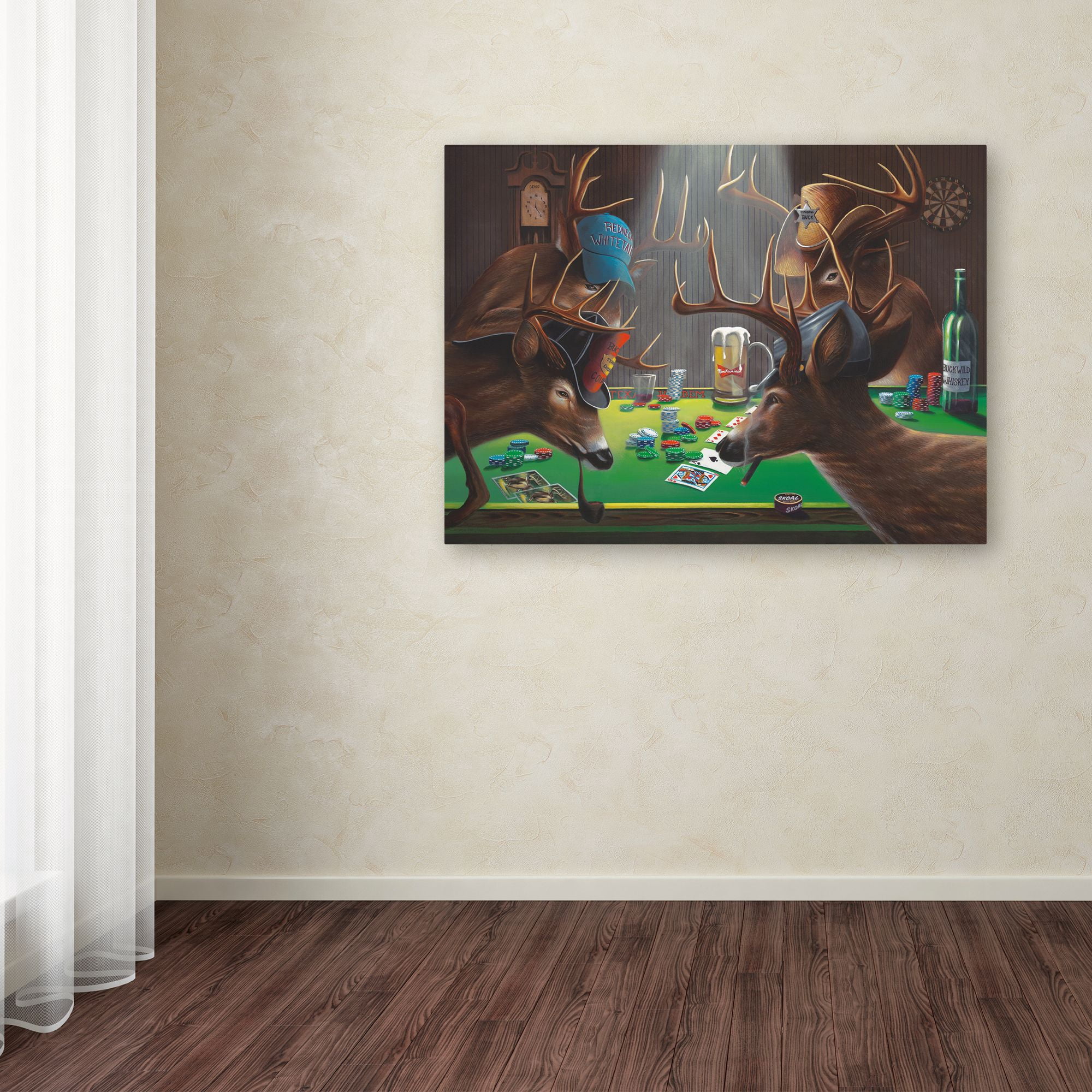 Trademark Fine Art 'Playing For Doe' Canvas Art by Geno Peoples