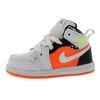 Jordan 1 Mid Baby Boys Shoes Size 6, Color: White/Crimson