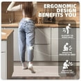 thumbnail image 4 of PABUBE Kitchen Rugs and Mats Anti Fatigue Cushioned, Non Slips Kitchen Floor Mat in Front of Sink, Memory Foam Floor Mat for Standing, 17"x79", Wheat, 4 of 9
