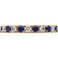 thumbnail image 4 of 14K Yellow Gold Lab Grown Diamond Si1/Si2 G H I & Cr Blue Sapp Eternity Band (Size 8) Made In India et0048-csa-070-8ylg, 4 of 6