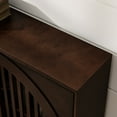thumbnail image 5 of Mid Century Modern Fluted Sideboard Cabinet, Narrow Wood Storage Cabinet with 2 Doors, Side Buffet Cabinet for Living Room, Kitchen, Entryway, Hallway, Dark Walnut, 5 of 9