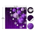 thumbnail image 4 of Merry Christmas Shower Curtain Purple Christmas Balls Snowflake Xmas Winter Holiday Bathroom Decor Set with Hooks 72"x72", 4 of 7