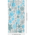 thumbnail image 5 of AOYEGO Snowflake Hand Towels Winter Blue Silver Turquoise Snow Stars Towel Highly Absorbent Soft Towel Kitchen Bath Decor for Women Men 15x30 Inch, 5 of 11