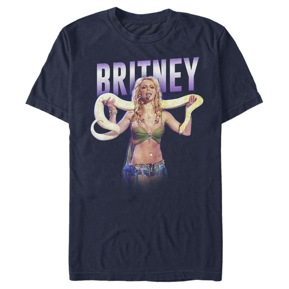 T-Shirt Homme Britney Spears Slave 4 U Python - Bleu Marine - Large