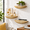 Light Brown-lron Bracket(S+M+L), variant on Half Round Floating Shelves For Wall 4 Pack Small Paulownia Wood Screw Mount & Decor