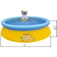 thumbnail image 2 of SunClub Paddling Pool Water Spraying Otter Pool 150 x 41 cm with Inflatable Air Ring, 2 of 4