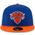 thumbnail image 2 of Men's New Era Royal/Orange New York Knicks Official Team Color 2Tone 59FIFTY Fitted Hat, 2 of 6