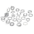 thumbnail image 6 of UDIYO 22Pcs/Set Women Rings High Gloss Polished Hypoallergenic Assorted Alloy Gift Fashion Jewelry Hollow Love Heart Finger Opening Rings for Party, 6 of 6