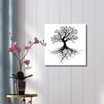 thumbnail image 2 of Canvas Prints Wall Art - Abstract Black Tree with Roots in Clean and Simple Style | Modern Wall Decor/Home Decoration Stretched Gallery Canvas Wrap Giclee Print &amp; Ready to Hang - 12" x 12&qu, 2 of 4