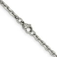 thumbnail image 3 of Chisel Stainless Steel 3.4mm 24in Cable Chain Necklace, 3 of 4