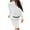 White, variant on Lindreshi Formal Dresses for Women Women Fashion Solid Color Long Sleeve Half High Neck Hip Slim Sweater Dress