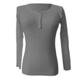 thumbnail image 6 of CAIXIA Womens Sweaters Button V Neck Long Sleeve Pullover Tops Soft Basic Clothes Versatile Shirts Work Outfits Fall Winter Clothes,Grey, 6 of 6