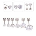 thumbnail image 4 of 6 Pcs Boucles d'Oreilles Clous pour Hommes Clous de Cartilage Clous d'Oreilles en Acier Inoxydable, 4 of 8