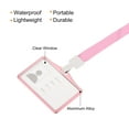 thumbnail image 3 of Uxcell 9.2x6.5cm Horizontal Aluminum Badge Holders with Plastic Hook Lanyard Rose Gold 2Pack, 3 of 7