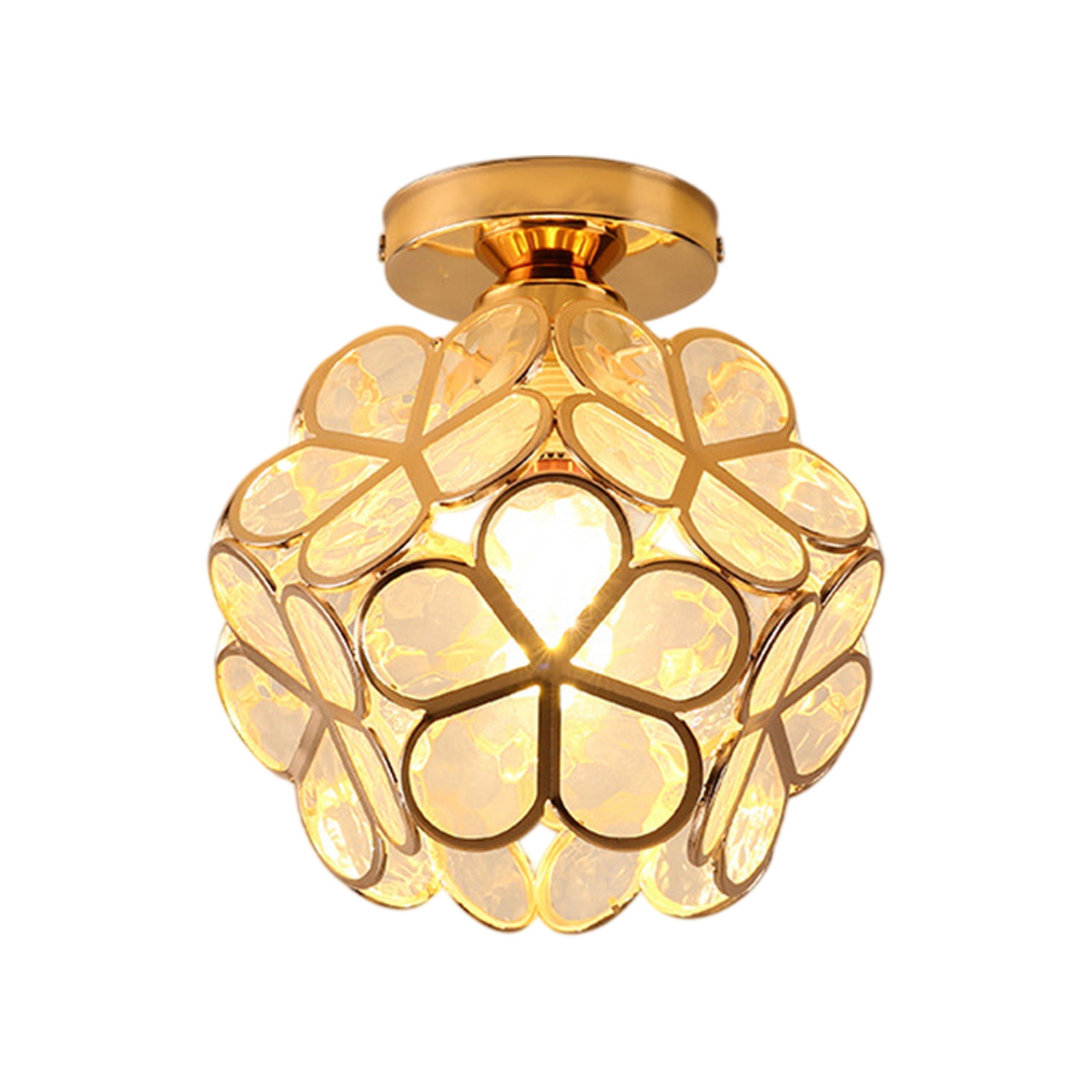Fufafayo Corridor Ceiling Light, Japanese Scandinavian Modern Aisle Balcony Foyer Entryway Light, Floral Petal Design PVC Fixture for Hallway Bedroom Living Room
