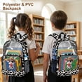 thumbnail image 3 of Xoenoiee Cowboy Cow Print Clear Backpack for Kids Girls Large Capacity Casual Daypack with Adjustable Padded Strap Heavy Duty Rucksack Transparent Bookbag Back to School Gifts for Teens, 3 of 7