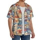 thumbnail image 2 of Balery Set Of Travel Vintage Camisa Casual de Manga Corta con Botones para Hombre, Texturizada, Estilo Cubano, para Playa, Verano-4X-Large, 2 of 5