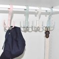thumbnail image 4 of Closet Hanging Organizer Storage Purse Rack Handbag 360 Degree Rotating 4 Hooks for Belt Scarf Tie Rack Holder, 4 of 10