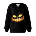 Womens Halloween Costumes Pumpkin Bats Print Y2K Oversized Pullover