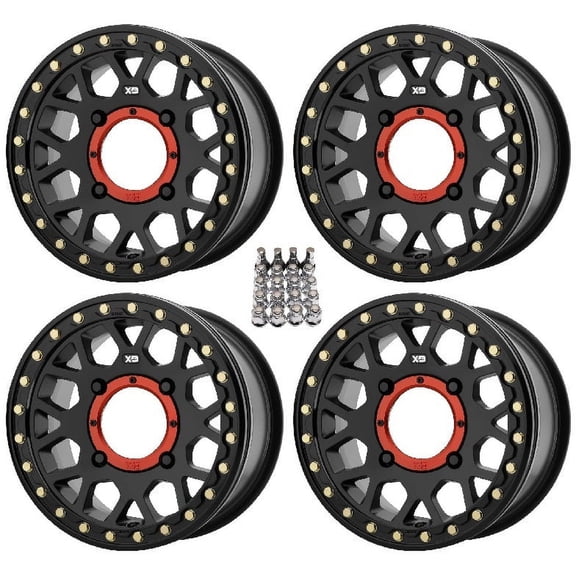 KMC XS235 Grenade Beadlock Wheels/Rims ( 38mm) 15" Sportsman 550 850 1000