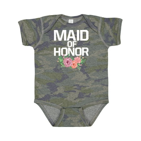 

Inktastic Maid of Honor with Flower Illustration Gift Baby Girl Bodysuit