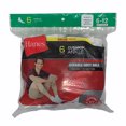 thumbnail image 2 of Hanes Adult Mens 6 Pack Durable Cushioned Grey Heel Ankle Socks Black 10-13, 2 of 3