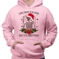 thumbnail image 2 of Santa Skeleton Dead Inside Hoodie Sweatshirt Unisex 2X-Large Pink, 2 of 5