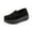 Black 1, variant on Wensltd Wedge Heel Shoes for Women Fashionable and Comfortable Solid Color Round Toe Casual Soft Soled Shoes