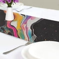 thumbnail image 4 of Yayeee Table Runner 90 inches Long Home Kitchen Dinning Party Decoration, Colorful Black, 4 of 7